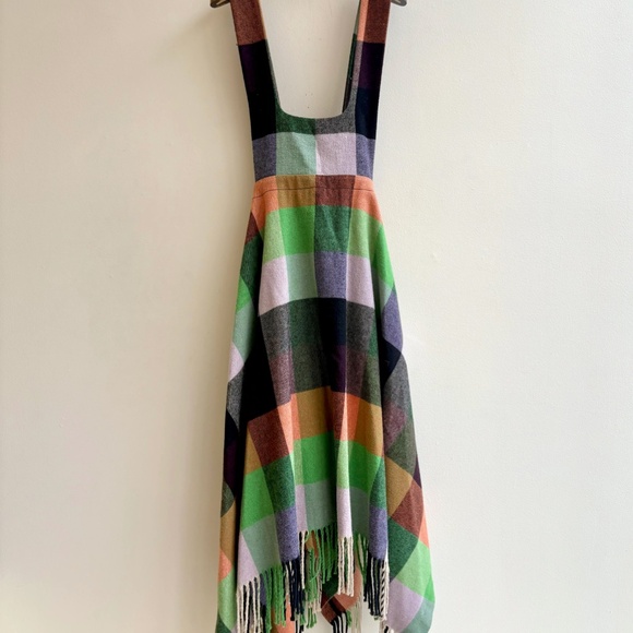 Henrik Vibskov | Plaid Apron Dress w/Fringe Bottom (Vintage), Small - Picture 1 of 3